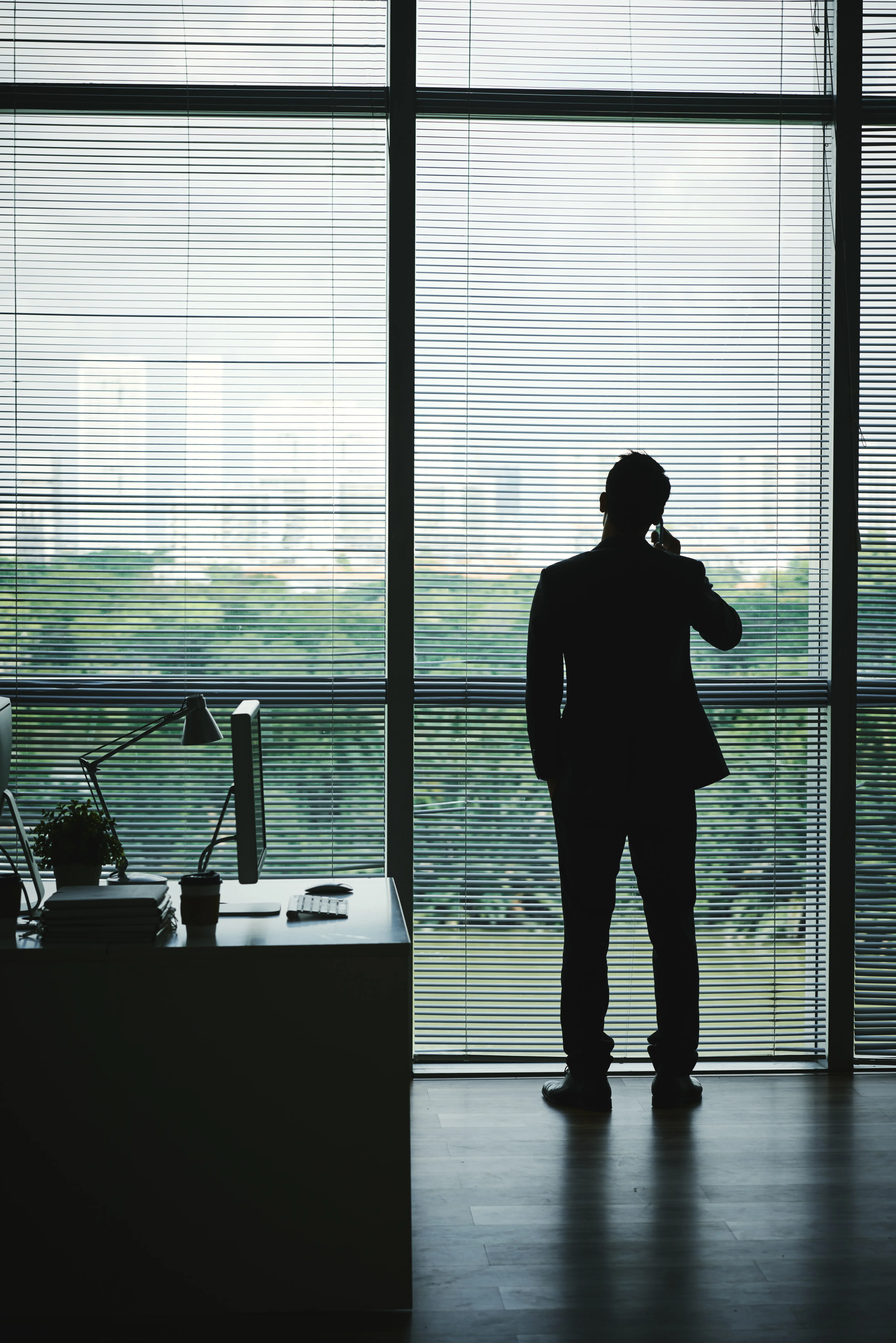 A business owner working alone